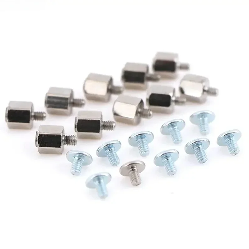 Hand Mounting Kits 10 Set Stand Off Screw Hex Nut for A-SUS M.2 SSD Motherboard Silver