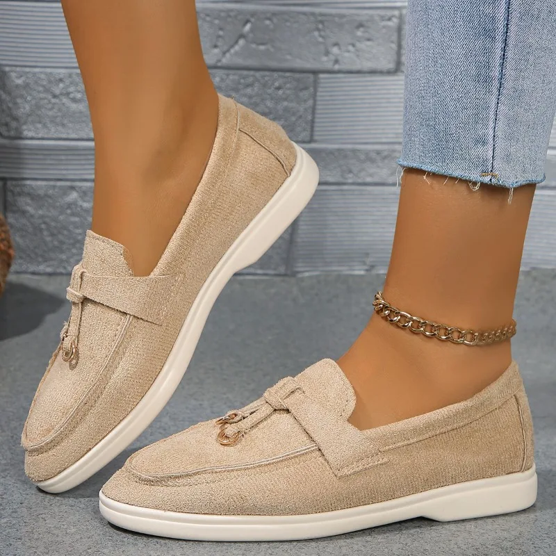 New Lefu Shoes Women's Soft Leather Retro Lazy Man Step on Thick Sole Flat Bottom Comfortable Single Shoe Zapatos Para Niña - Image 4