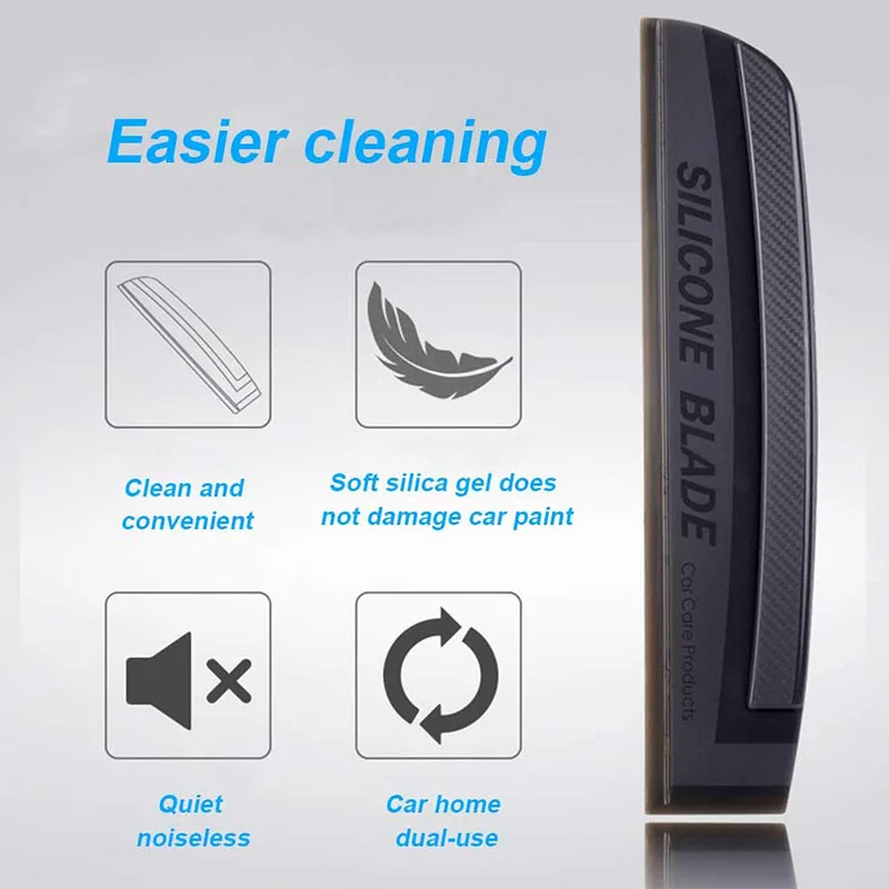 Silicone Squeegee Soft Handy Non-Scratch No Noise No Damage Paint Car Wrap Tools Supplies For Water Window Wiper Drying Blade