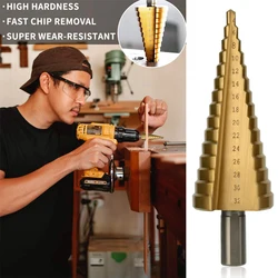 Ouvreurs de trous de scie en acier à haute vitesse antidérapants 6 pièces, jeu de forets étagés, ébavurage, outils d'établi multifonctionnels pour menuiserie 
