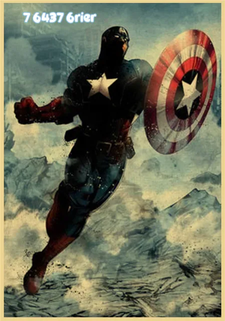 MARVEL - Canvas 60X80 '38mm' - Captain America Retro
