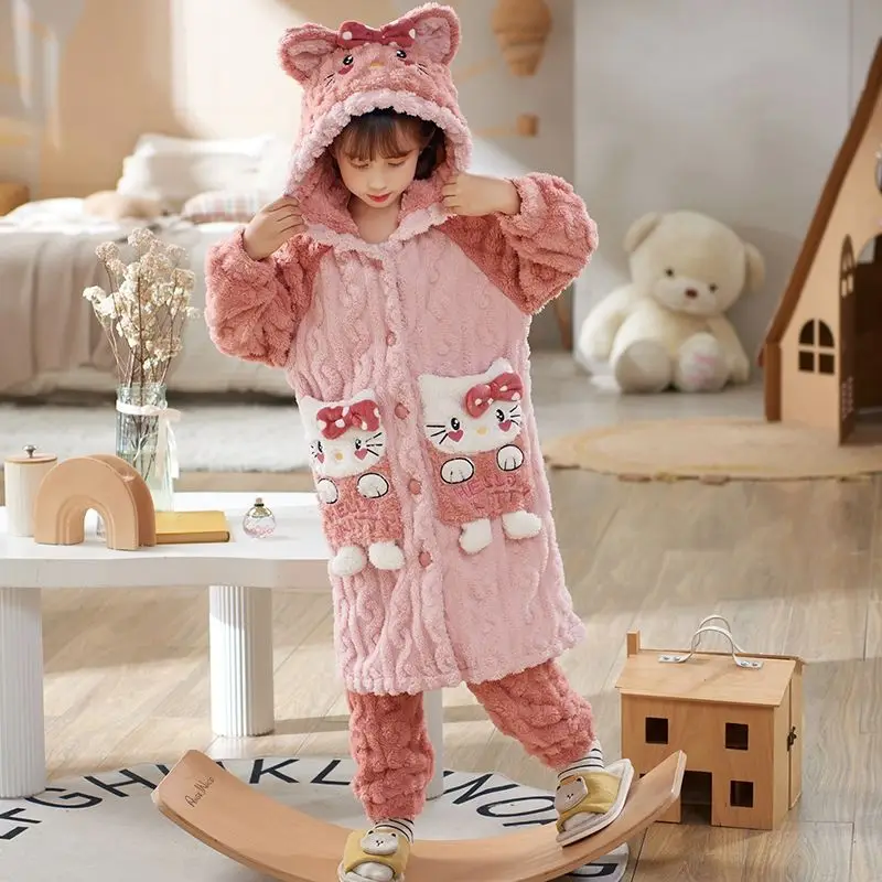 Conjunto de pijama de algodão kawaii infantil, Sanrio Kuromi Cinnamoroll,  pijamas fofos dos desenhos animados, Melody Kids, roupas domésticas, verão  - AliExpress