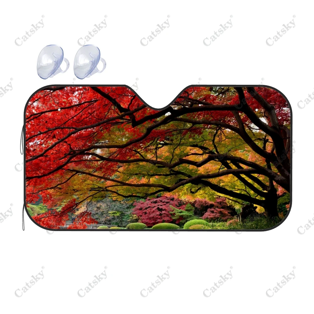 

Cool Japanese Landscape Car Accessories Front Windshield Sunshade Foldable Sunvisor Protect UV Sunshades Visor Shield for SUV