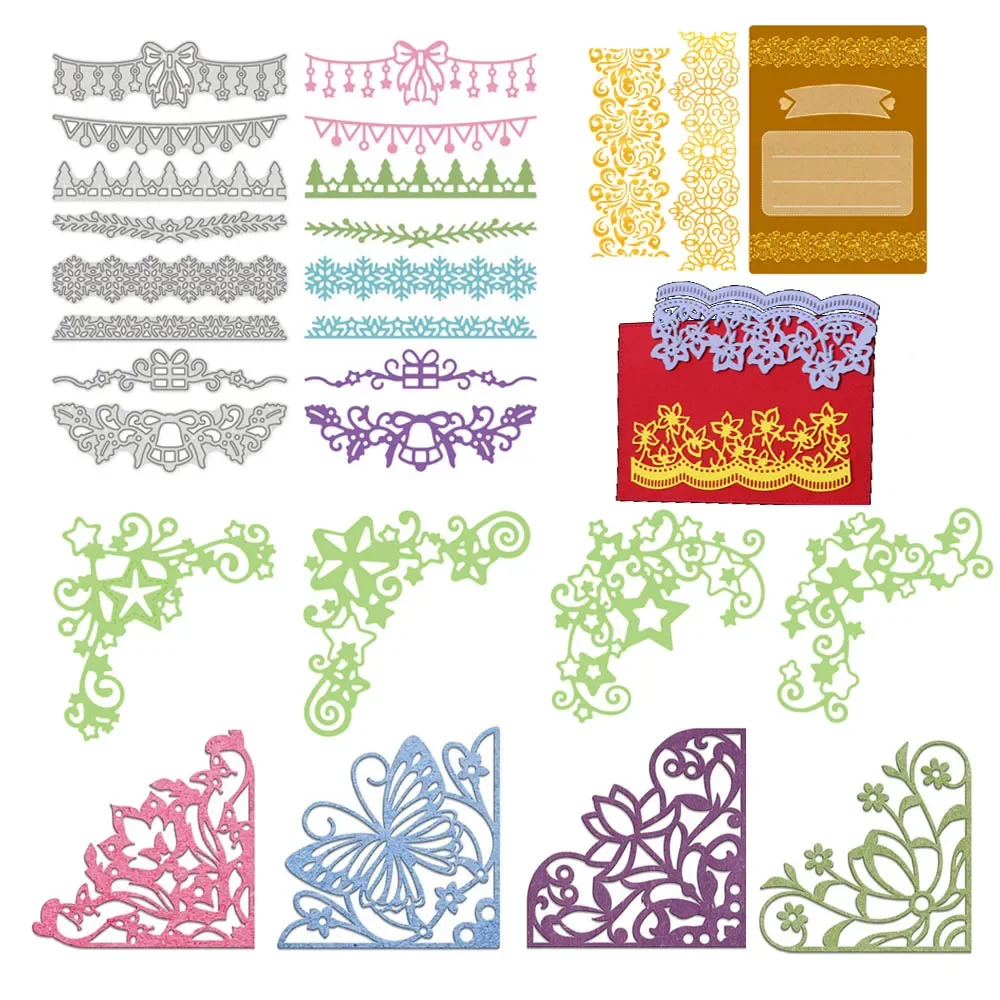 Fustella In Metale Per Scrapbooking: Cornice In Pizzo, 12x9 Cm, Acciaio Al Carbonio