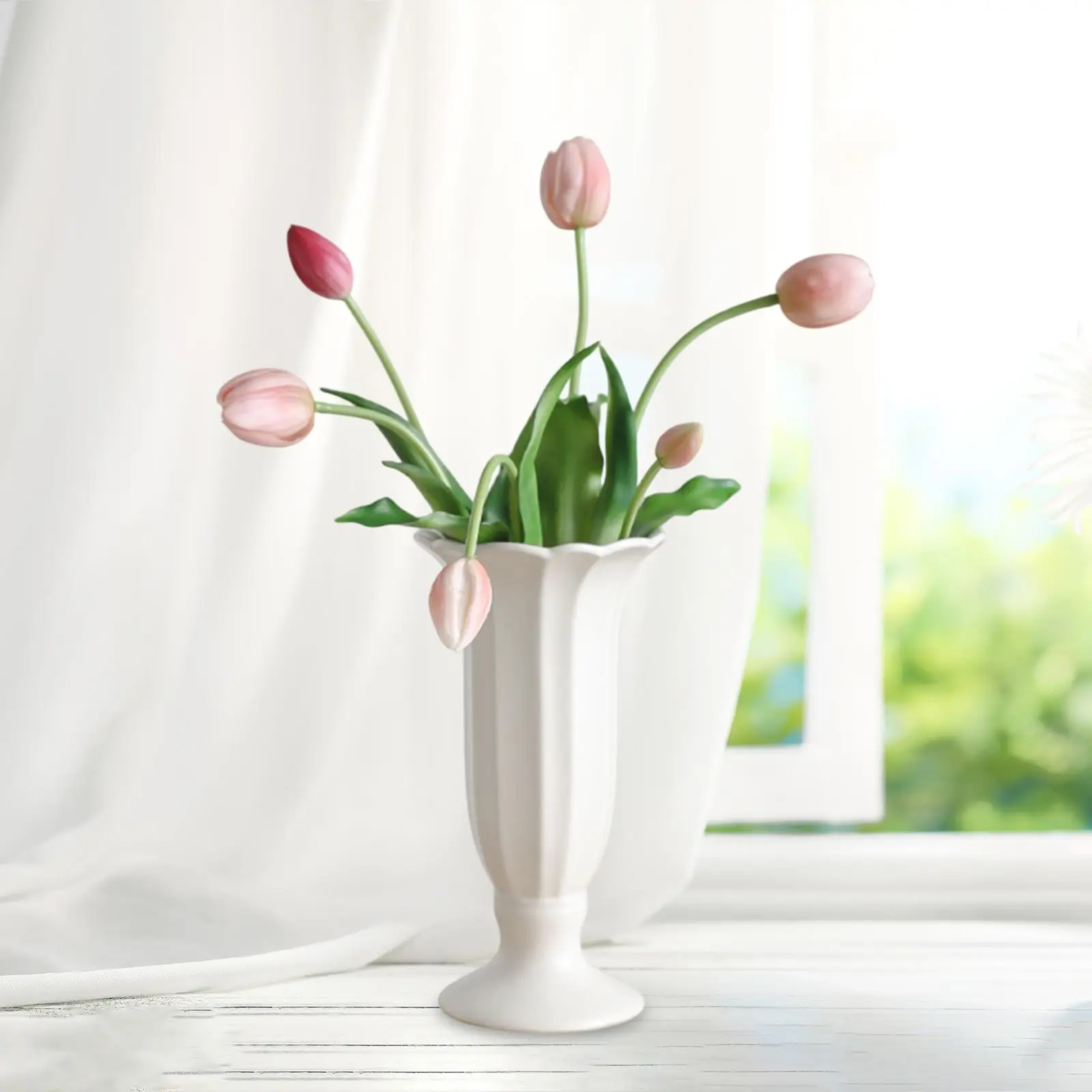 Flower Vase Floral Arrangement Minimalist Aesthetic Modern Container Centerpiece