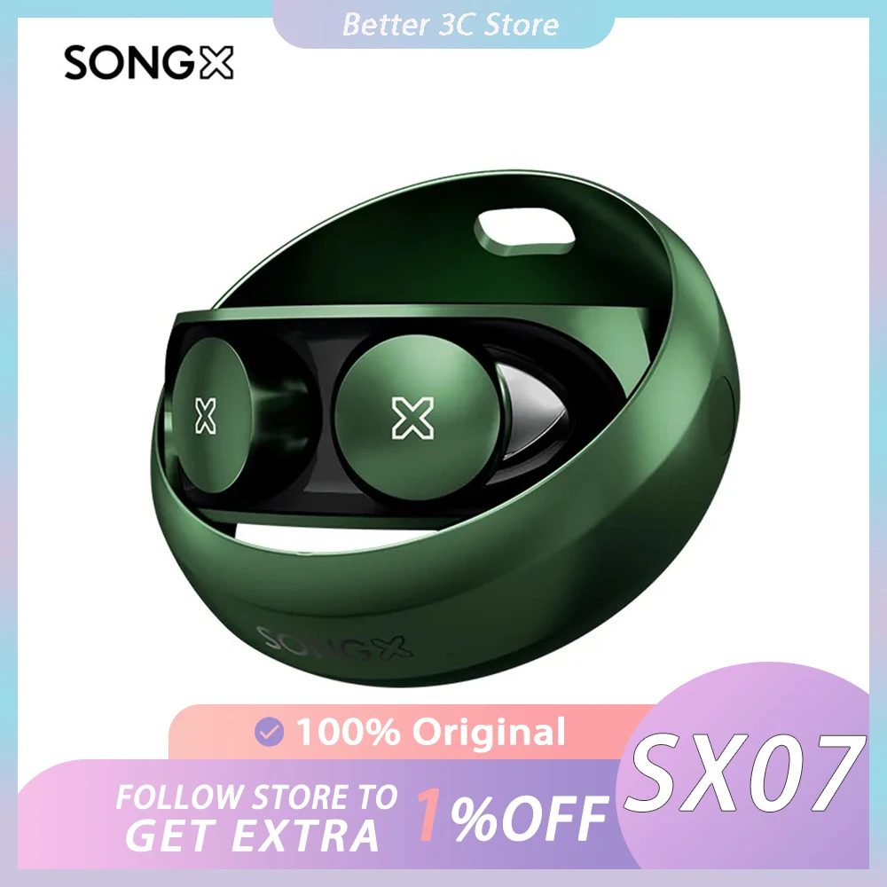 

SONGX SX07 Earphones True Wireless TWS Stereo In-Ear Ergonomic Design Bluetooth 5.2 Noise Reduction Earbuds X-Bass Headphones