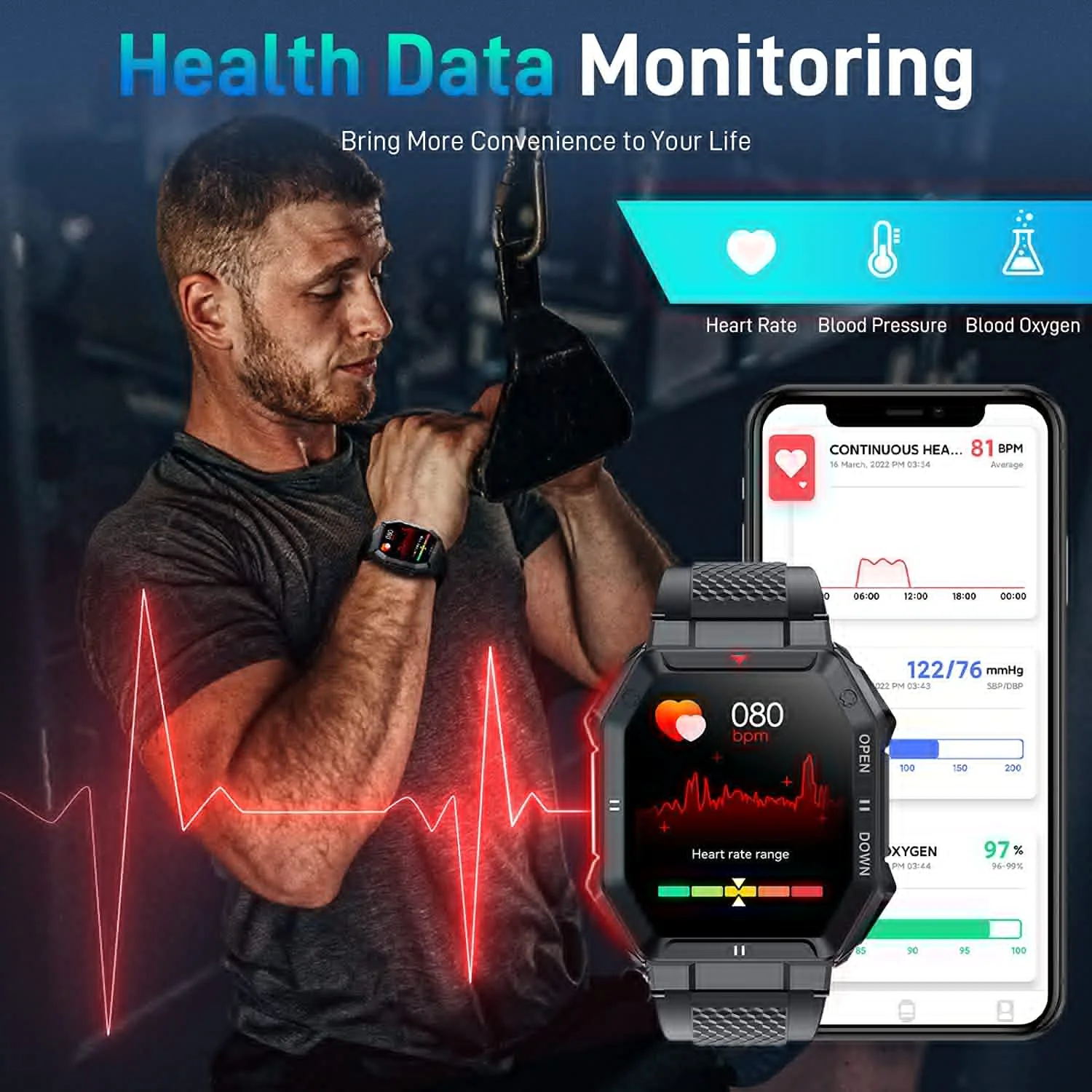 LEMFO Ʈġ ѱ K55 Sports watches 350mah ѱ Ʈġ  ȭ 2022 Ʈġ ѱ  Fitness smartwatch 2023 Ŀ ̾ sma