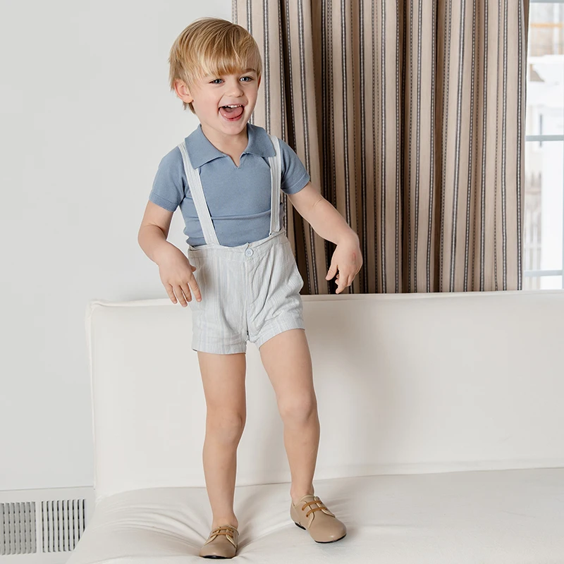 AP Boys SS24 Dressy Coordinates New Style Boys Fashion Blazer Cotton Children Overalls Kids Short Pants, #6606 2