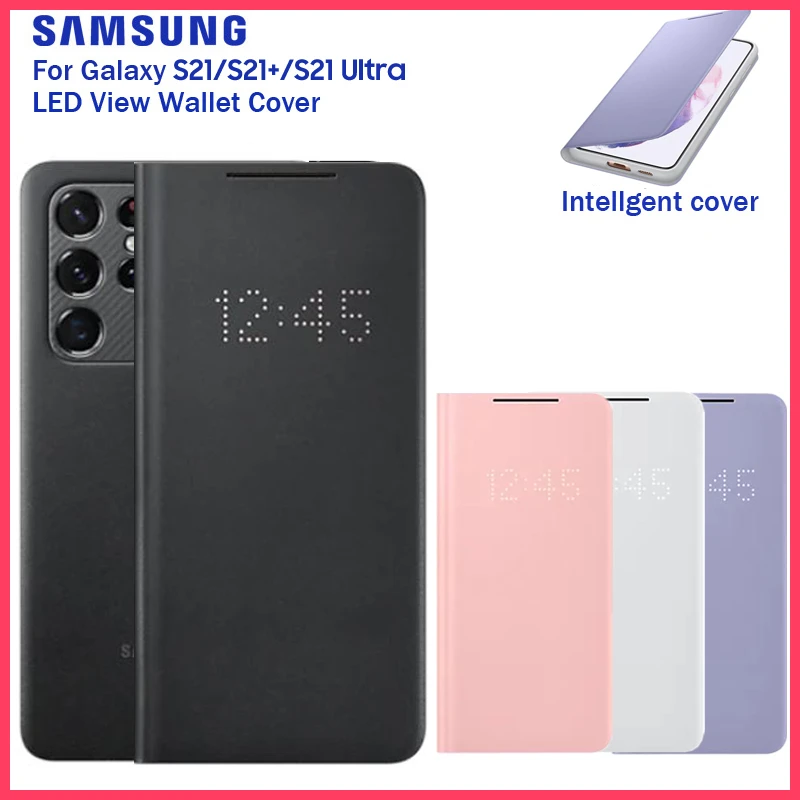 Cover Originale Samsung Smart Led View Per Galaxy S21 S21 + S21 Ultra S21Ultra Sm-G998B Sm-G996B Sm-G991B Led Cover