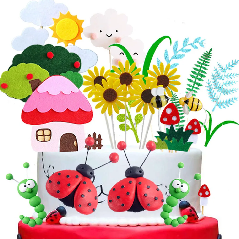 

Ladybug Birthday Cake Toppers Decoration Cupcake Toppers Ladybug Party Supplies Kids Birthday Party Baby Shower Baking Decor