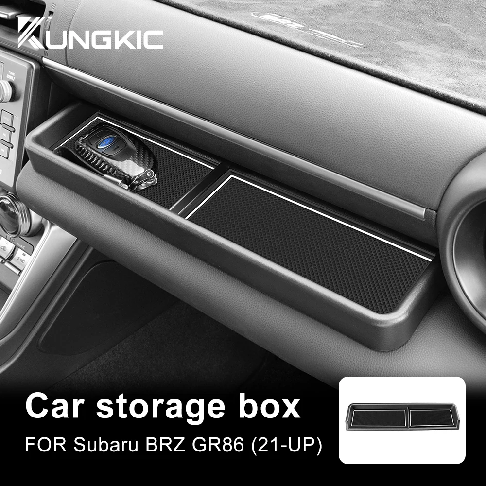 KUNGKIC Organizer For Subaru BRZ Toyota GR86 2021 2022 2023 2024 Co-Pilot Glove Box Storage Tidying Phone RHD LHD Accessories