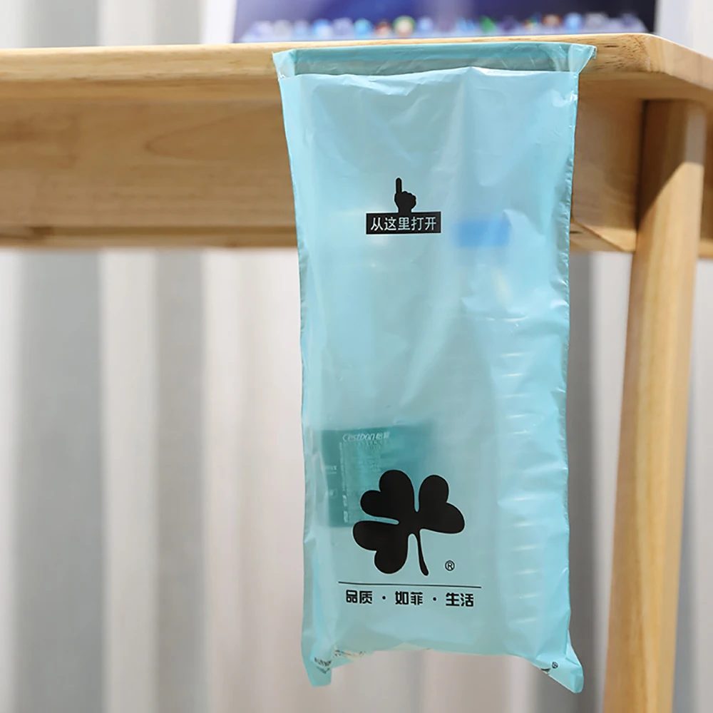 50pcs/Pack Disposable Car Garbage Bag Trash Rubbish Bag Sticking Litter Portable Auto Seat Back Hanging Trash Car Home