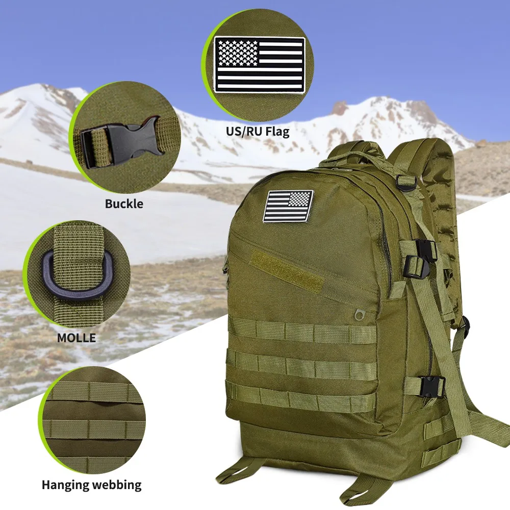 55L 3D Outdoor Sport Military Backpack Tactical Backpacks Climbing Backpack Camping Hiking Trekking Rucksack Travel Military Bag