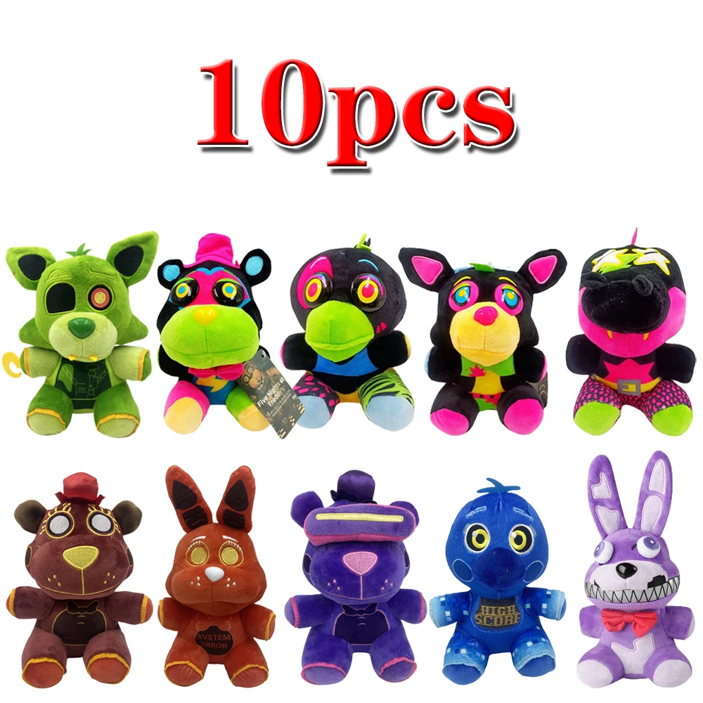 FNAF Freddy's Plush Toy para crianças, bichos de pelúcia, urso