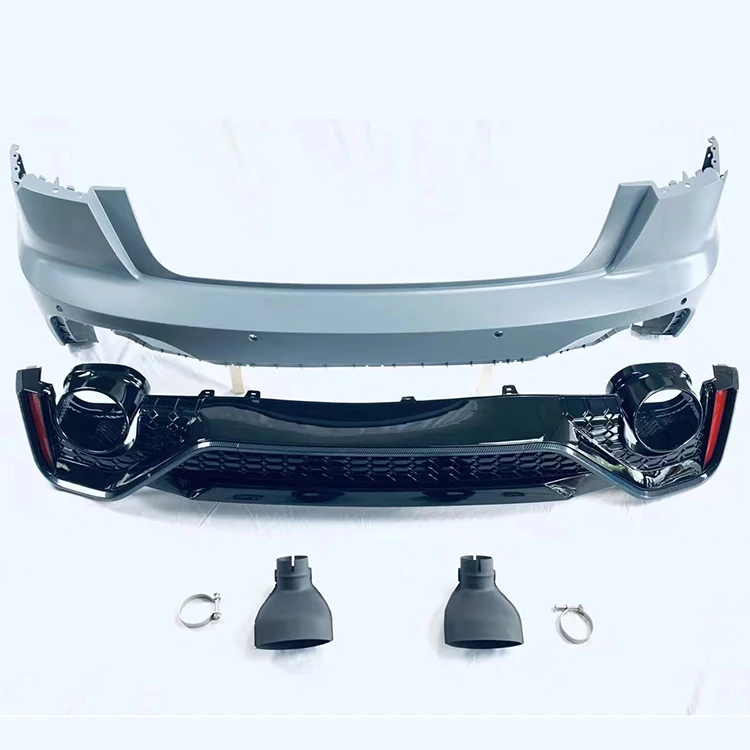 New Style Travel A6 Rs6 Bumper C8 Auto Body Kit Paraurti Posteriore Con Diffusore Per Audis A6 Travel Car Fit 2019 2020 2021 2022