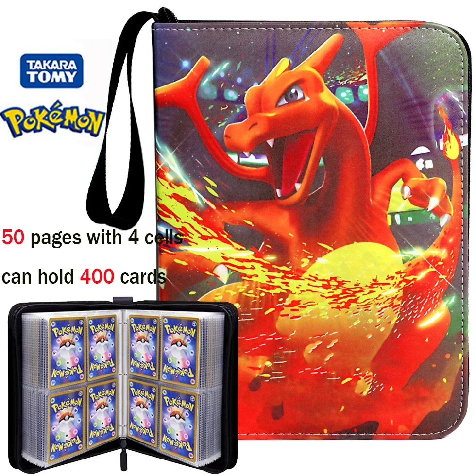 2026 Pokemone Card Album PU Zipper Photo Album Collection Book Anime Figure Hobby File Kids Toy Gifts