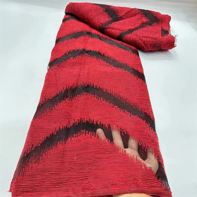 

Французская кружевная вышивка, кружевная ткань 2024, Высококачественная французская кружевная ткань, африканская кружевная ткань для свадебной вечеринки, швейная красная