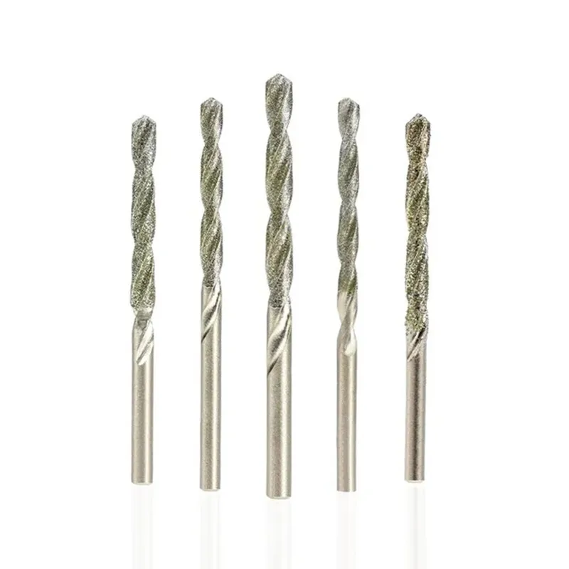 5/10pcs 다이아몬드 코팅 드릴 비트 0.8mm-4.0mm 타일 돌 대리석 벽돌 구멍 드릴링에 대 한 마이크로 HSS 트위스트 드릴 비트