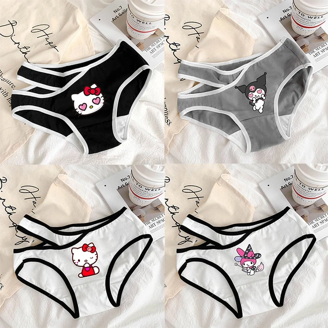 Olá Kitty Calcinhas de Algodão para a Menina, Roupa Interior Kawaii,  Respirável Cuecas Estudante, Sanrio Kuromi, Presente Sexy, Quente, Novo,  Y2K - AliExpress