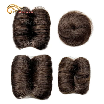 Fasci di capelli ricci Fasci di tessuto brasiliano per capelli con chiusura circolare 28 pezzi Estensioni corte dei capelli umani per donna 2 3 4 pollici
