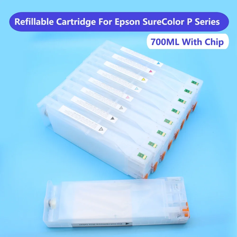 엡손 슈어컬러 P6000 P7000 P8000 P9000 잉크 카트리지용 칩 포함 리필 가능 잉크 카트리지 T8041-T08049 T804A T804B 700ML
