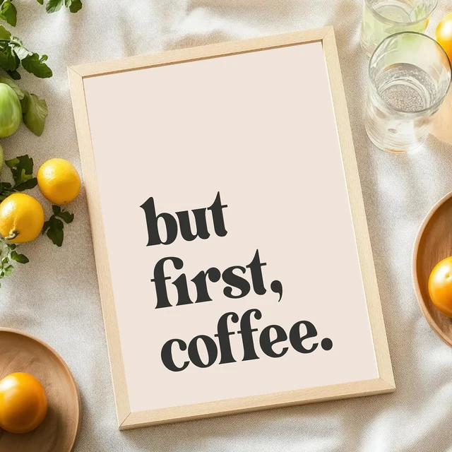 “But First, Coffee” Canvas Wall Art 5