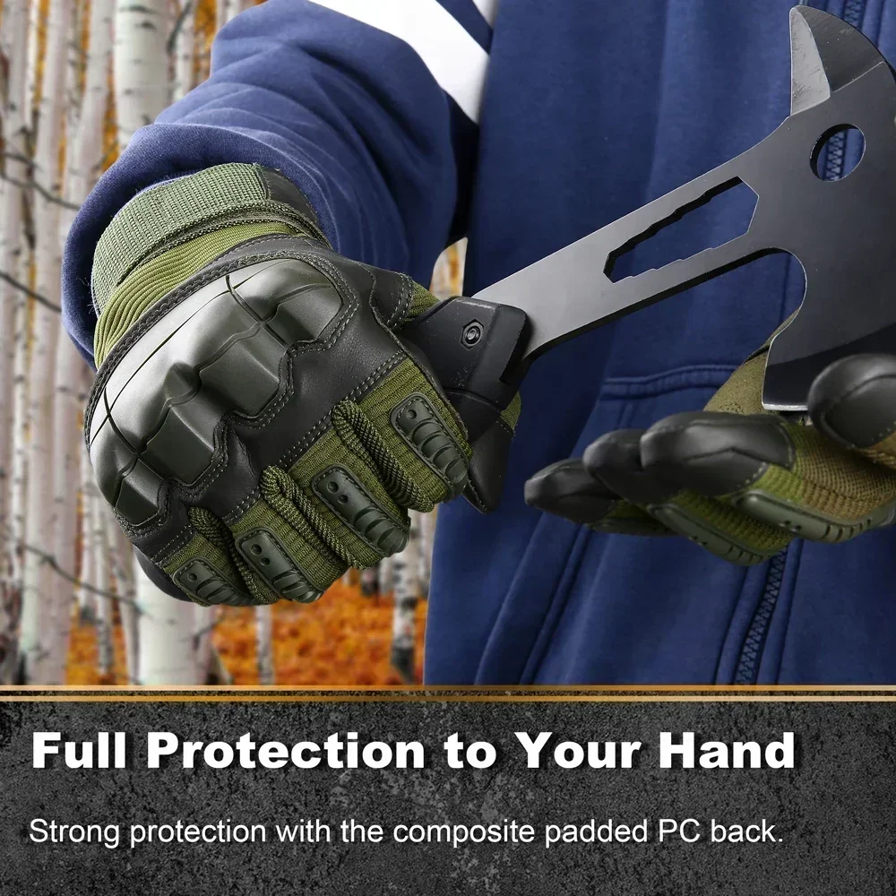 Full Finger Tactical Gloves Sports Paintball Shooting Hunting Combat Airsoft PU Leather Touch Screen Rubber Protective Gear Men tactical gloves full finger gloves leather gloves sports gloves male gloves