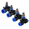 10 Sets Adjustable Copper Misting Nozzle Universal Spray Sprinkler With 8mm Tee Connector for Watering Irrigation Cooling 2