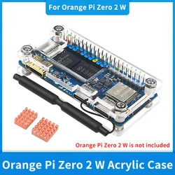 Orange Pi Zero 2 W Acrylic Case Transparent Shell Protective Case for Single Board Computer OPi Zero 2 W