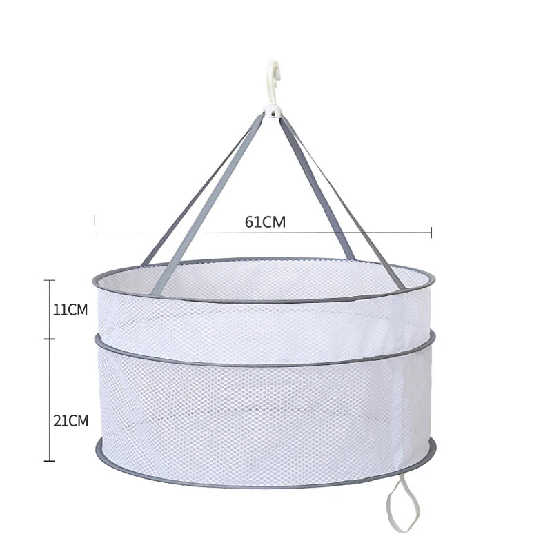 Folding Hanging Anti-deformation Sweater Socks Drying Basket Multi-layer Clothes Drying Net Household Plush Doll Drying Net Mesh 5