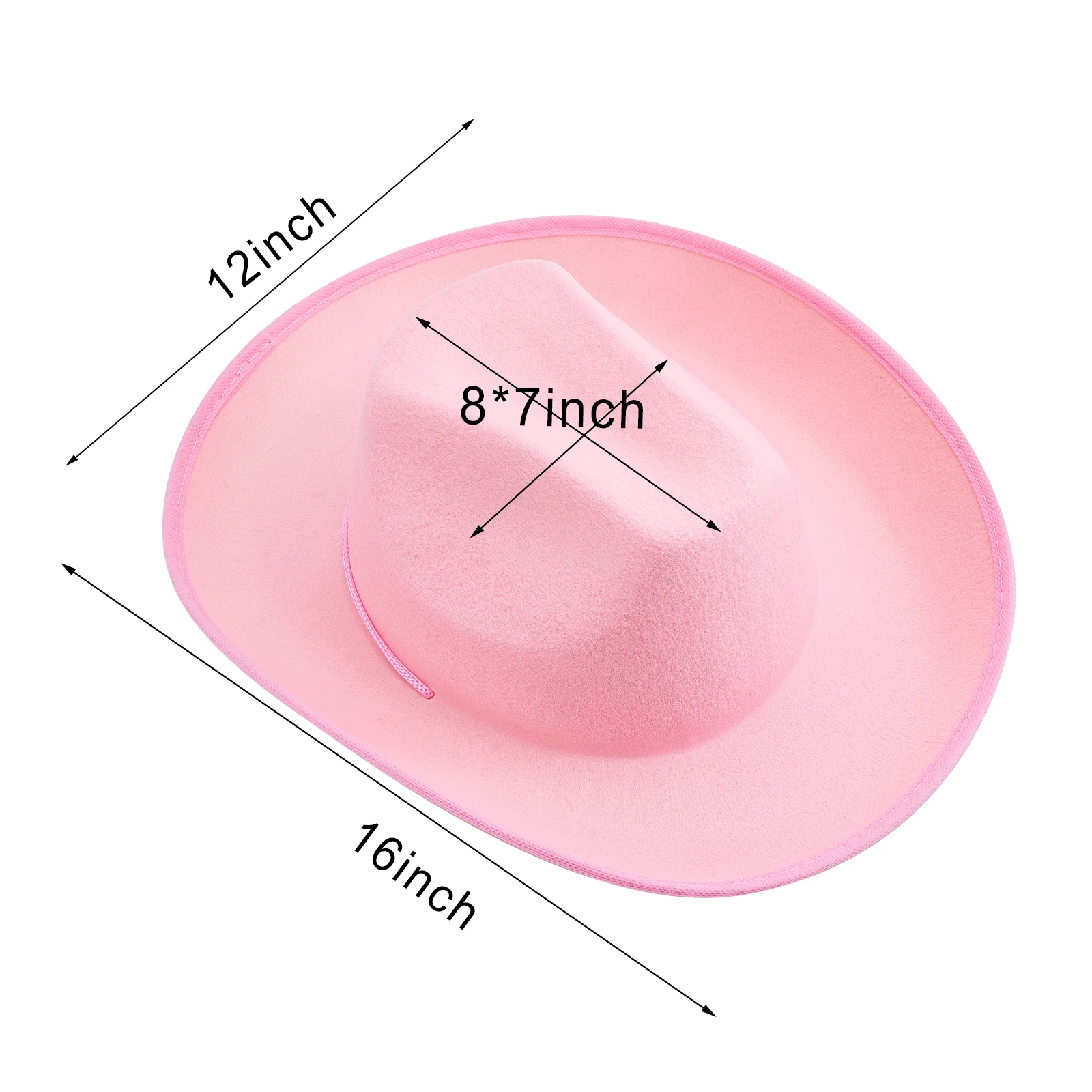 Fashion Women Girls Adjustable Chin Strap Cowboy Hats Cowgirl Hat Scarf Cowboy Costume Theme Party Accessories