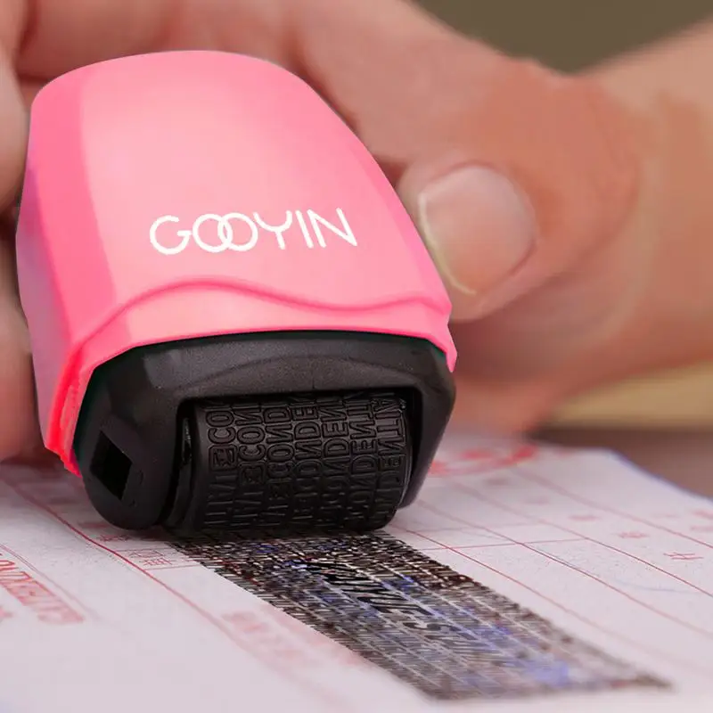 Reusable Privacy Protection Stamp Roller for Documents