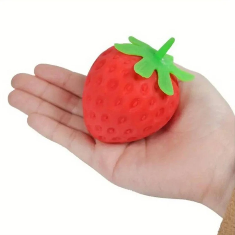 Creative and Fun Stress Relieving Tool, Strawberry Pinching, Slow Rebound Simulation, Fruit Stall Hot Selling, Fun Gifts