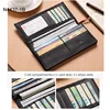 BISON DENIM Brand Genuine First Layer Leather Short Wallet Business Classic Purse Men's Wallet Cards Holder Casual Purse N4437-2 5