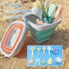11 Pcs Sand Water Outdoor Fun Tool Bucket Beach Toy Set 4 Animal Sand Molds Shovel Rake Sprinkler Sand Sifter for Toddlers 3+Age 3
