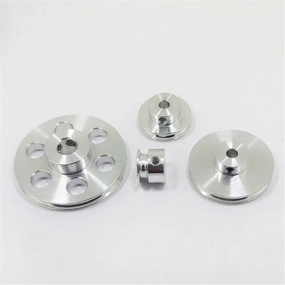 Puleggia Doppia Scanalatura TuToy 60-50mm - Lega Alluminio Per Albero Motore E Cinghie