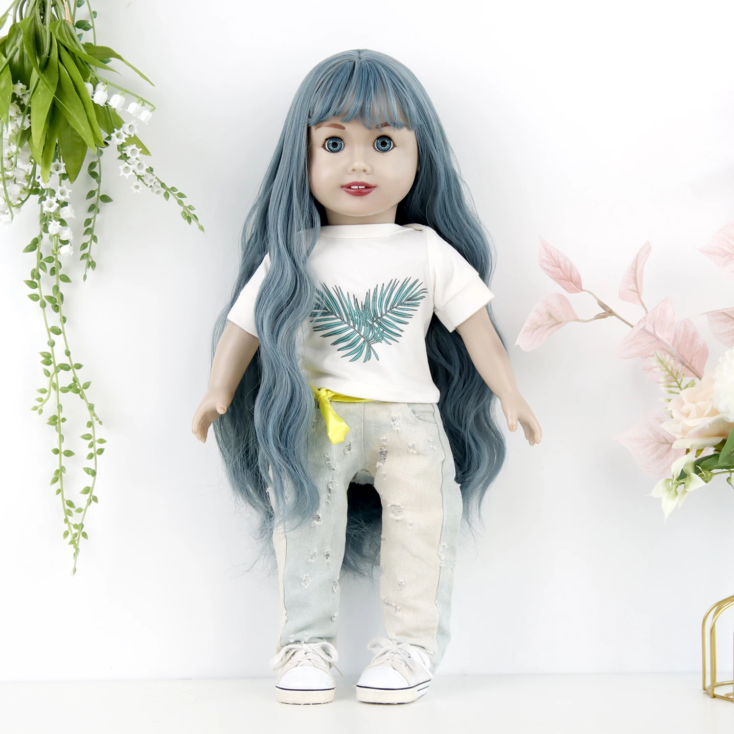 Aidolla 1/4 BJD Doll Blythe Wig Long Bangs Braid Curly Hair High-temperature Wire Wig DIY Doll Accessories For Girl Gift long water wave none lace ginger orange high temperature wigs for women afro cosplay party daily synthetic hair wigs with bangs