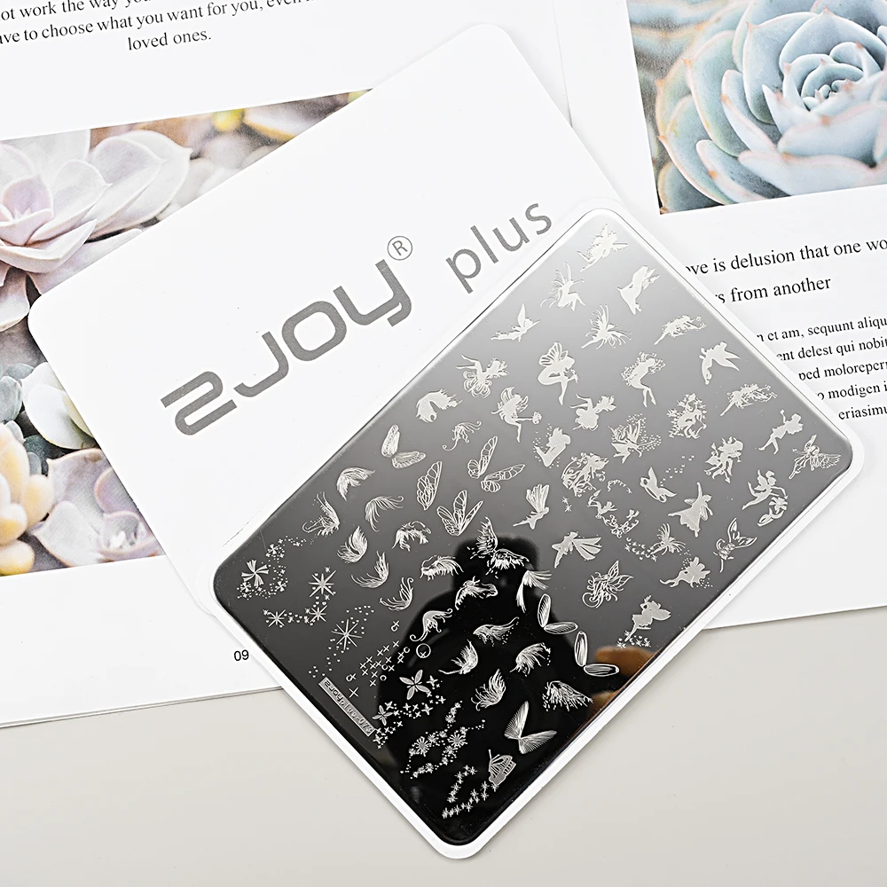 Christmas Nail Art Stamping Plate Winter Snowflake Stainless Steel Printing Template 9.5*14cmFrench Gel Polish Printing Stamp 5