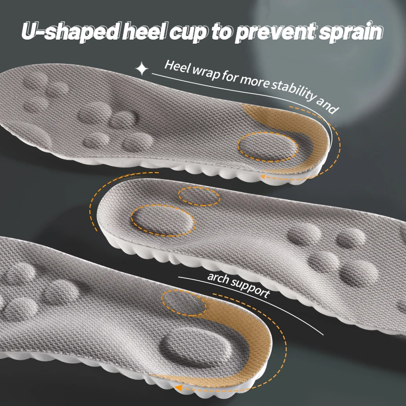 4D Cloud Technology Sport-Einlegesohlen für Schuhe, EVA-Sohle, weich, atmungsaktiv, Stoßdämpfung, Kissen, Laufen, orthopädische Pflege-Einlegesohlen – Detail 28