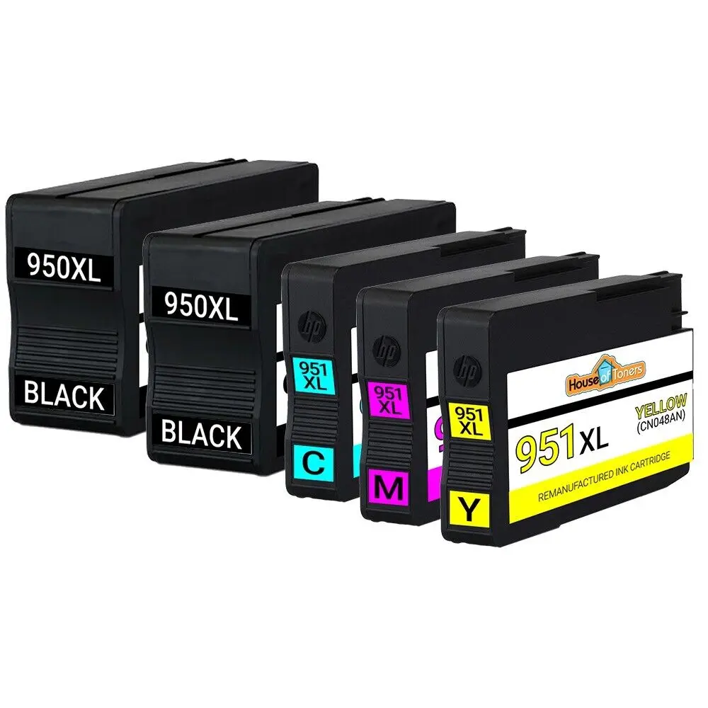 

5PK 950 951XL XL Cartridge for HP Officejet Pro 251dw 276dw 8100 8600 Printers