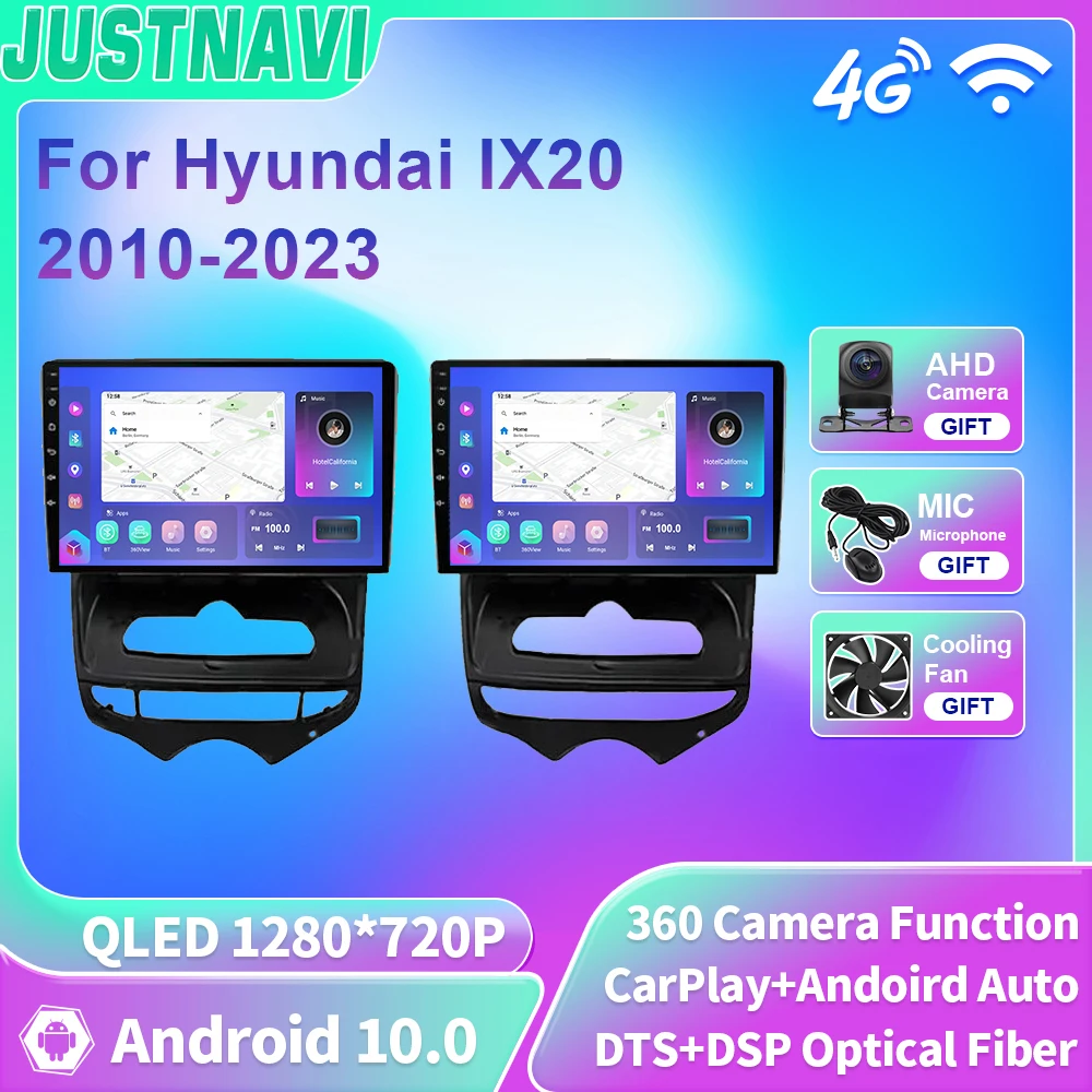 

Автомобильный радиоприемник JUSTNAVI QLED для Hyundai ix20 ix-20 2010-2023, мультимедийный видеоплеер для Carplay, навигация, 4G, Wi-Fi, GPS, 2 Din, без DVD