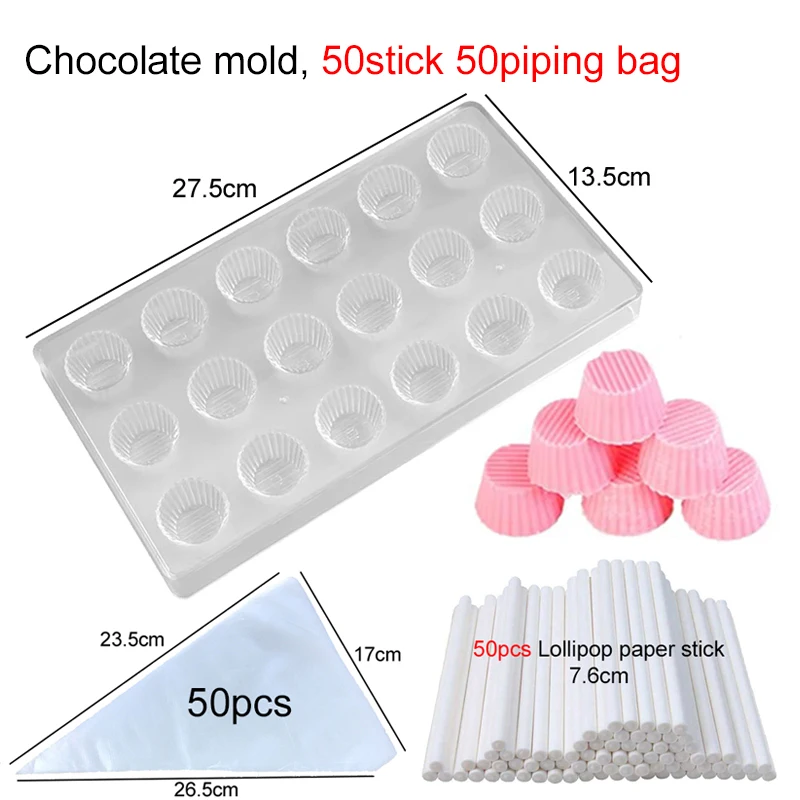 Chocolate Mold 3D Polycarbonate Transparent Plastic Kitchen Baking Tools for DIY Pastry... - SKU CMHB1738 - UGI Packaging