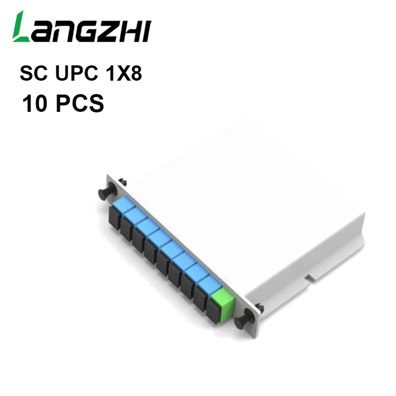 Fiber optical splitter box, FTTH PLC, SC APC/UPC plc, with 1x8 splitter, 10PCs
