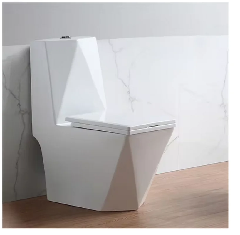 Used for luxury bathroom ceramic bathroom diamond flush toilet, ceramic flush integrated black gold toilet YX206TB 2
