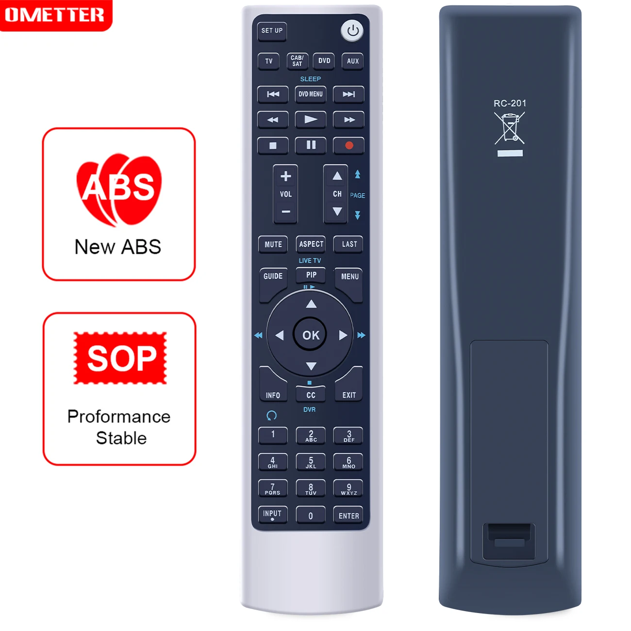 

RC-201 Remote Fit for Polaroid LCD TV 1513-TDXB 1913-TDXB 2213-TDXB 2611-TLXB