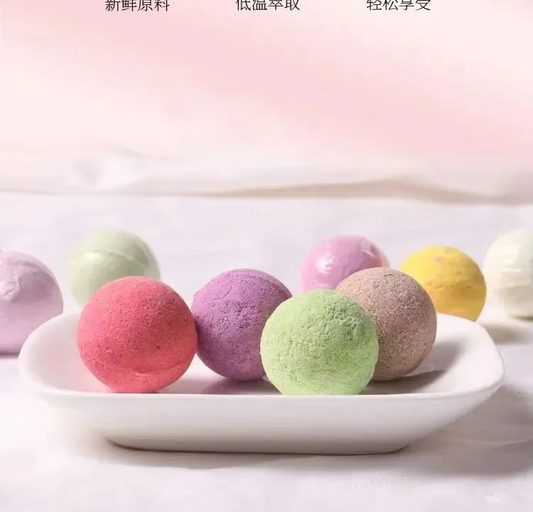 Herb Essential Oil Foot Bath Salt Powder Ball Herbal Foot Bath Pill Instant Effervescent Ball Spa