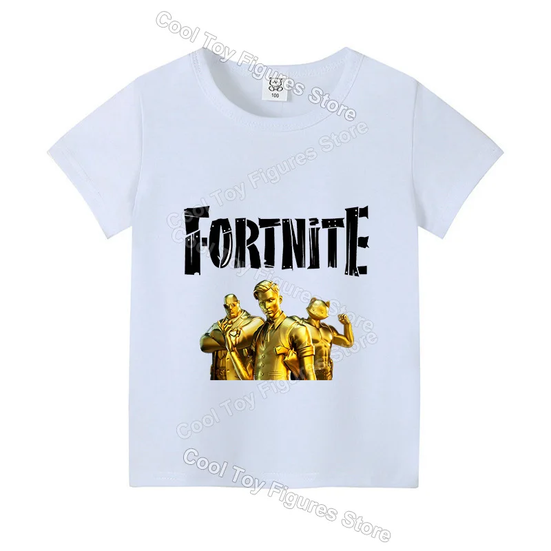 Fortnites Kids T-Shirt White Summer Boys Short Sleeve Tops Hot