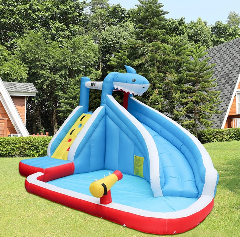 Hot Sale Shark Inflatable Water Slide With Pool Inflatable Bouncer And