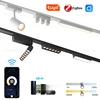 Smart Tuya Zigbee Ultra Thin Magnetic Track Light Flexible DC48V System Black White Slim Ceilling Embedded Surface Mounted Home 1