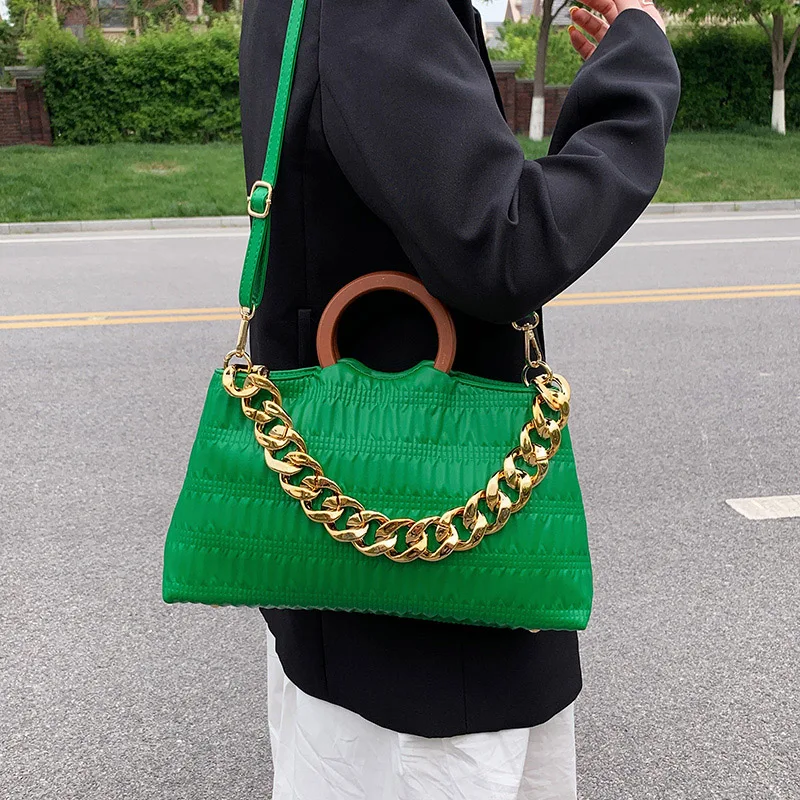 Luxury Brand Women Thick Chain Cloud Bags Crossbody Bag White Green Yellow  Big Totes Handbag and Purses Designer Shoulder Bag